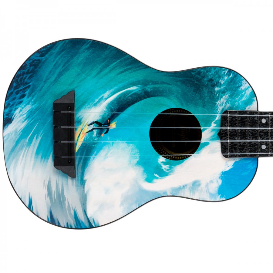 Flight TUS-25 SURF Travel Series Soprano Ukulele with Bag - Surf Print